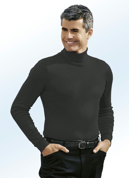 Shirts & Sweatshirts - Tragangenehmer Rolli in 10 Farben, in Größe 046 bis 062, in Farbe MARINE Ansicht 4