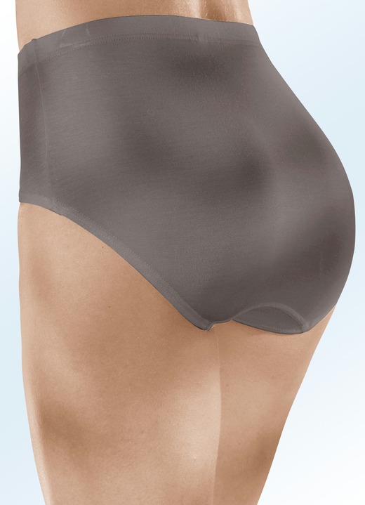 Slips - Viererpack Slips mit Gummizug Ansicht 4 Slips - Viererpack Slips mit Gummizug, in Größe 038 bis 054, in Farbe 2X LILA, 2X SCHWARZ Ansicht 4