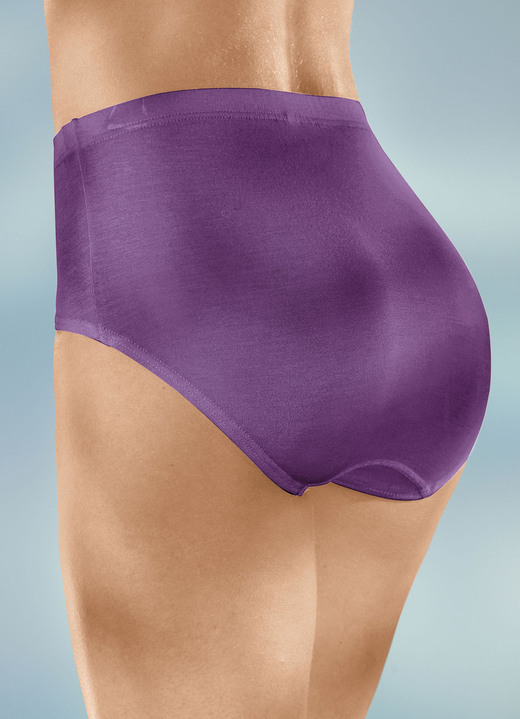 Slips - Viererpack Slips mit Gummizug, in Größe 038 bis 054, in Farbe 2X LILA, 2X SCHWARZ Ansicht 14