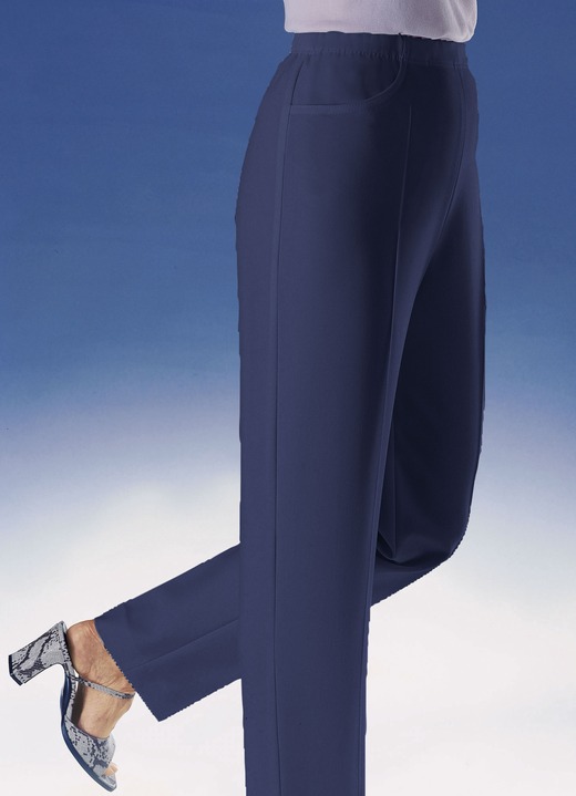 Hosen in Schlupfform - Hose mit praktischen Seitentaschen in 9 Farben, in Größe 019 bis 054, in Farbe MARINE Ansicht 1