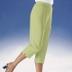 7/8-Hosen, Capris, Bermudas - Caprihose mit praktischen Seitentaschen in 10  Farben, in Größe 019 bis 054, in Farbe HELLGELB