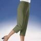 7/8-Hosen, Capris, Bermudas - Caprihose mit praktischen Seitentaschen in 10  Farben, in Größe 019 bis 054, in Farbe OLIV