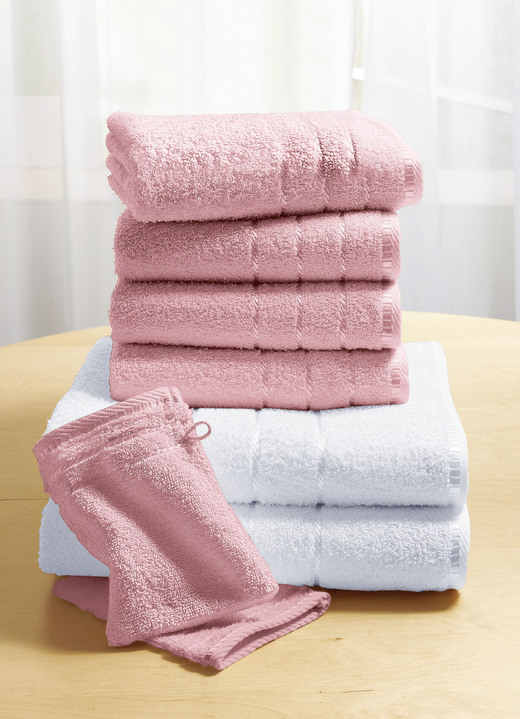 Handtücher - Weiche Walkfrottier-Handtücher aus dichtem Schlingenflor Ansicht 8 Handtücher - Weiche Walkfrottier-Handtücher aus dichtem Schlingenflor, in Größe 200 (2 Handtücher, 50x90 cm) bis 210 (10-teiliges Sparset), in Farbe HELLBLAU Ansicht 8