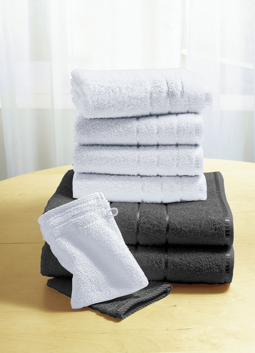 Handtücher - Weiche Walkfrottier-Handtücher aus dichtem Schlingenflor Ansicht 13 Handtücher - Weiche Walkfrottier-Handtücher aus dichtem Schlingenflor, in Größe 200 (2 Handtücher, 50x90 cm) bis 210 (10-teiliges Sparset), in Farbe HELLBLAU Ansicht 13