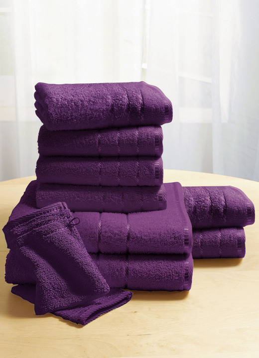 Handtücher - Weiche Walkfrottier-Handtücher aus dichtem Schlingenflor Ansicht 20 Handtücher - Weiche Walkfrottier-Handtücher aus dichtem Schlingenflor, in Größe 200 (2 Handtücher, 50x90 cm) bis 210 (10-teiliges Sparset), in Farbe HELLBLAU Ansicht 20