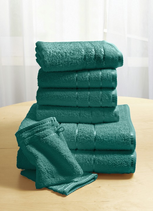 Handtücher - Weiche Walkfrottier-Handtücher aus dichtem Schlingenflor Ansicht 15 Handtücher - Weiche Walkfrottier-Handtücher aus dichtem Schlingenflor, in Größe 200 (2 Handtücher, 50x90 cm) bis 210 (10-teiliges Sparset), in Farbe HELLBLAU Ansicht 15