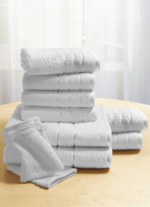 Handtücher - Weiche Walkfrottier-Handtücher aus dichtem Schlingenflor Ansicht 19 Handtücher - Weiche Walkfrottier-Handtücher aus dichtem Schlingenflor, in Größe 200 (2 Handtücher, 50x90 cm) bis 210 (10-teiliges Sparset), in Farbe HELLBLAU Ansicht 19