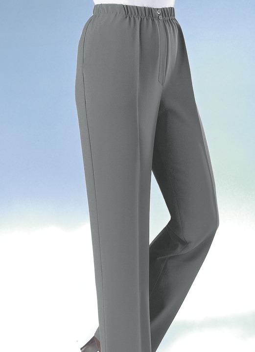 Hosen - Hose mit eingearbeiteter Tresortasche in 9 Farben, in Größe 019 bis 054, in Farbe MITTELGRAU MEL. Ansicht 1