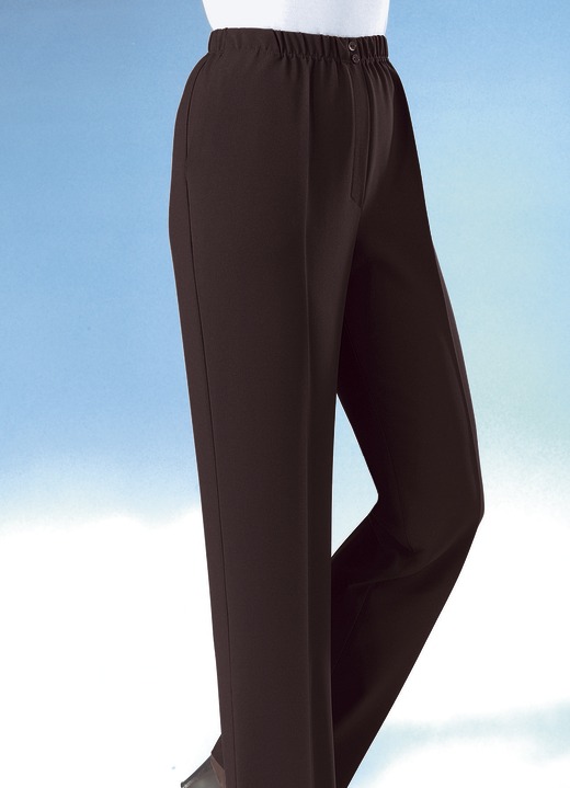 Hosen in Schlupfform - Hose mit eingearbeiteter Tresortasche, in Größe 020 bis 056, in Farbe DUNKELBRAUN MEL Ansicht 1