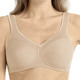 Soft-BH - Anita Entlastungs-BH mit Baumwoll-Pikee, in Größe 075 bis 120, in Cup D, in Farbe WEISS – Farbe SAND – Ansicht 1