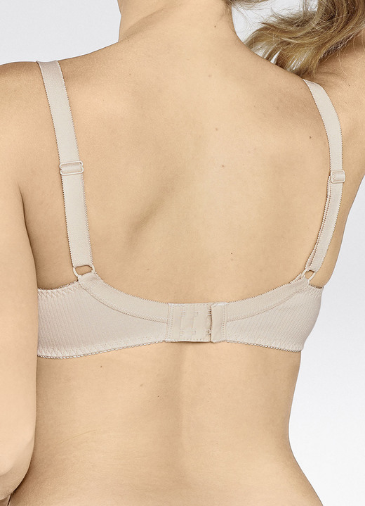 Soft-BH - Naturana Zweierpack  BH mit dekorativem Spitzenband in den Cups, in Größe 075 bis 100, in Cup A, in Farbe 2X WEISS Ansicht 6