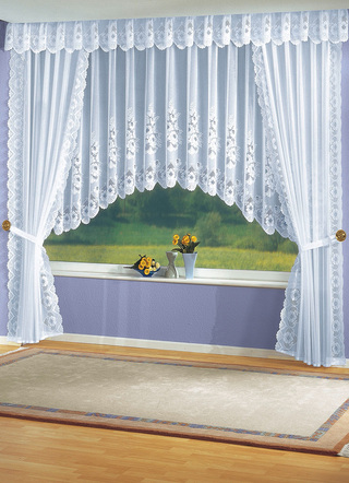 Aparter C-Bogen-Store mit Floral-Dessin