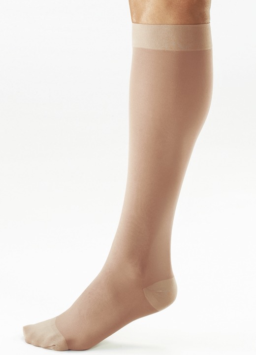 Gesundheitsstrümpfe - Stützkniestrümpfe, Zweierpack, in Größe 1 (Schuhgröße 35–36) bis 6 (Schuhgröße 42–43), in Farbe SCHWARZ Ansicht 3