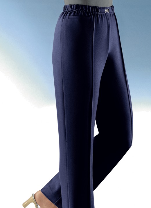 Damenmode - Hose in Schlupfform in 8 Farben, in Größe 019 bis 054, in Farbe MARINE Ansicht 1