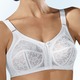 Soft-BH - BH mit unterlegter Spitze – Farbe WEISS Soft-BH - BH mit unterlegter Spitze, in Größe 080 bis 110, in Cup D, in Farbe WEISS