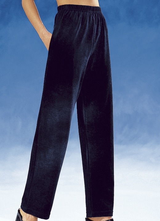 Freizeithosen - Hose mit komfortablem Dehnbund in 8 Farben, in Größe 018 bis 060, in Farbe MARINE Ansicht 1