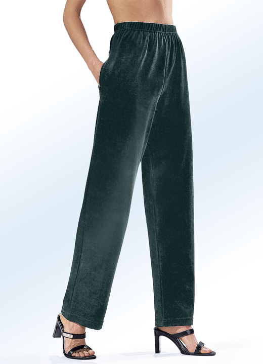 Freizeithosen - Hose mit komfortablem Dehnbund Ansicht 4 Freizeithosen - Hose mit komfortablem Dehnbund, in Größe 018 bis 060, in Farbe PETROL Ansicht 4