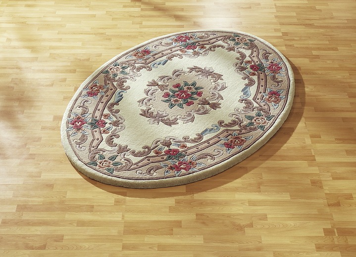 Klassisch - Handgetuftete Brücken und Teppiche Ansicht 14 Klassisch - Handgetuftete Brücken und Teppiche, in Größe 111 (Brücke, 60x 90 cm) bis 325 (Bettumrandung, 3-teilig), in Farbe BLAU Ansicht 14