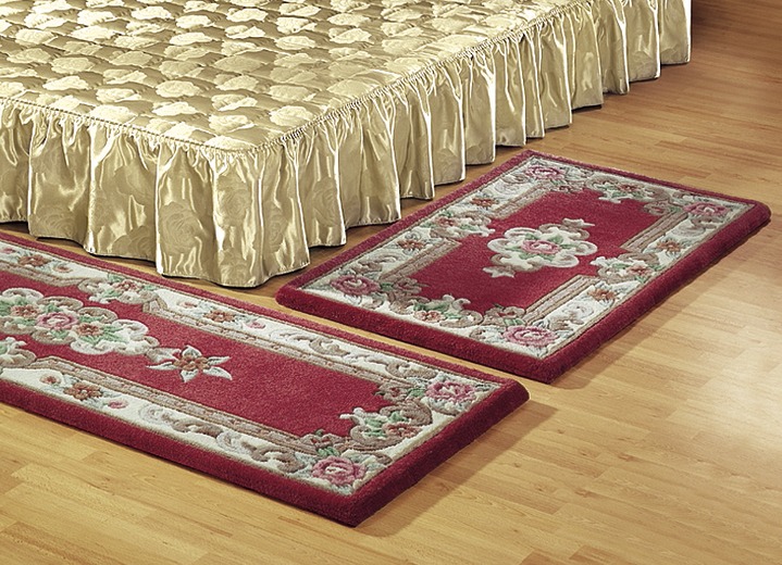 Klassisch - Handgetuftete Brücken und Teppiche Ansicht 5 Klassisch - Handgetuftete Brücken und Teppiche, in Größe 111 (Brücke, 60x 90 cm) bis 325 (Bettumrandung, 3-teilig), in Farbe ROT Ansicht 5