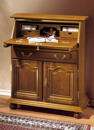 Büromöbel - Sekretär mit Echtholzfurnier, in Farbe KIRSCHBAUM