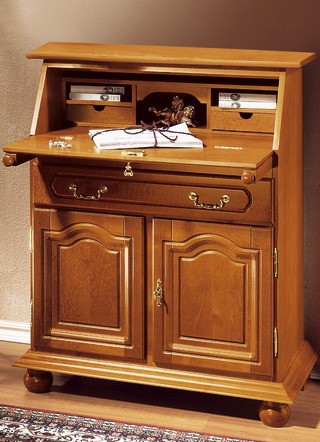 Büromöbel - Sekretär mit Echtholzfurnier, in Farbe KIRSCHBAUM