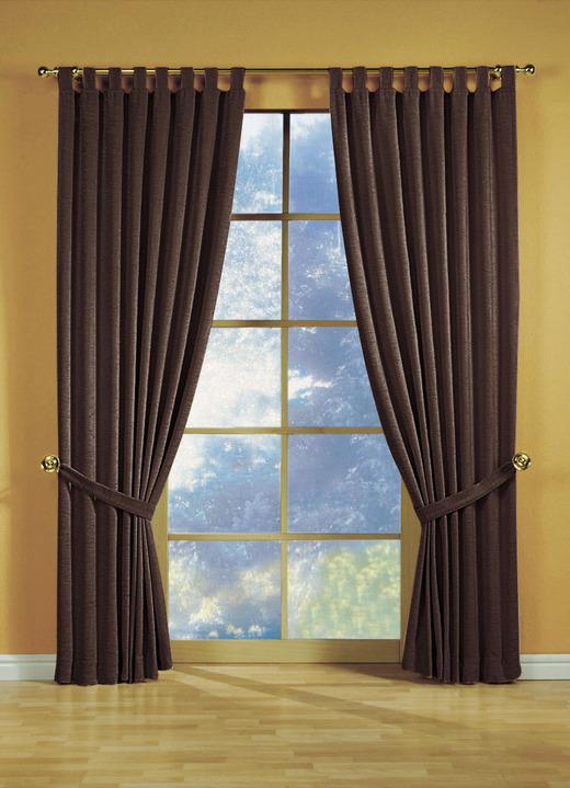 Klassisch - Fensterdekoration aus schwerer Thermo-Chenille-Qualität Ansicht 3 Klassisch - Fensterdekoration aus schwerer Thermo-Chenille-Qualität, in Größe 364 (H150xB135 cm) bis 464 (H245xB270 cm), in Farbe HELLBLAU, in Ausführung mit Universalschienenband Ansicht 3