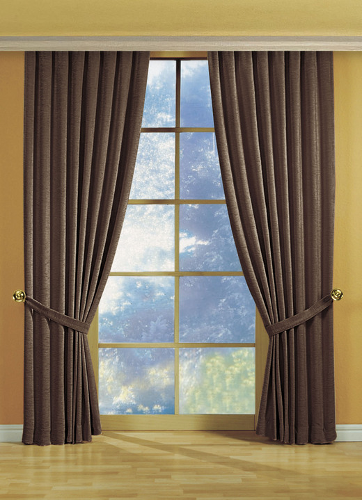 Klassisch - Fensterdekoration aus schwerer Thermo-Chenille-Qualität Ansicht 11 Klassisch - Fensterdekoration aus schwerer Thermo-Chenille-Qualität, in Größe 364 (H150xB135 cm) bis 464 (H245xB270 cm), in Farbe HELLBLAU, in Ausführung mit Universalschienenband Ansicht 11