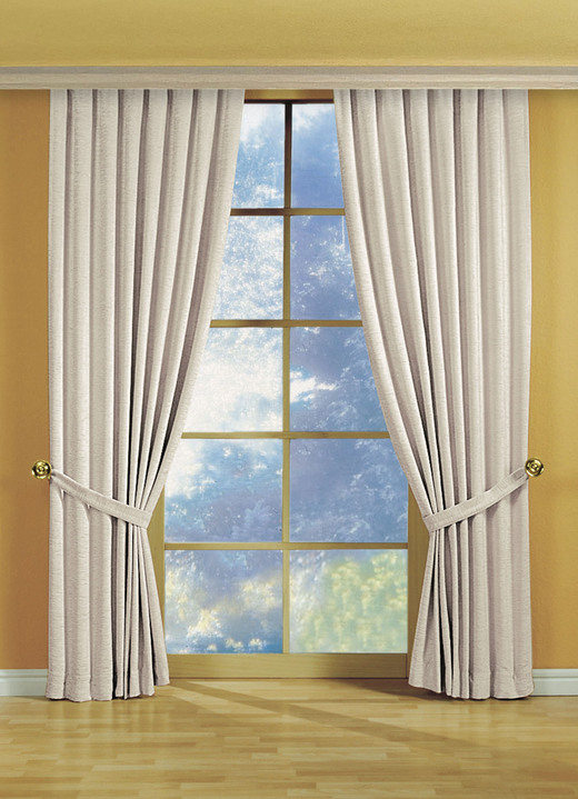 Klassisch - Fensterdekoration aus schwerer Thermo-Chenille-Qualität Ansicht 12 Klassisch - Fensterdekoration aus schwerer Thermo-Chenille-Qualität, in Größe 364 (H150xB135 cm) bis 464 (H245xB270 cm), in Farbe HELLBLAU, in Ausführung mit Universalschienenband Ansicht 12