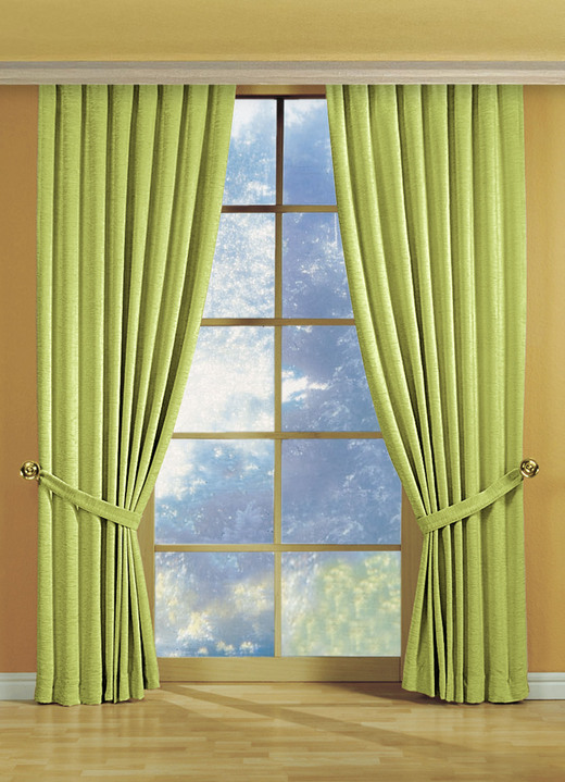 Klassisch - Fensterdekoration aus schwerer Thermo-Chenille-Qualität Ansicht 13 Klassisch - Fensterdekoration aus schwerer Thermo-Chenille-Qualität, in Größe 364 (H150xB135 cm) bis 464 (H245xB270 cm), in Farbe HELLBLAU, in Ausführung mit Universalschienenband Ansicht 13