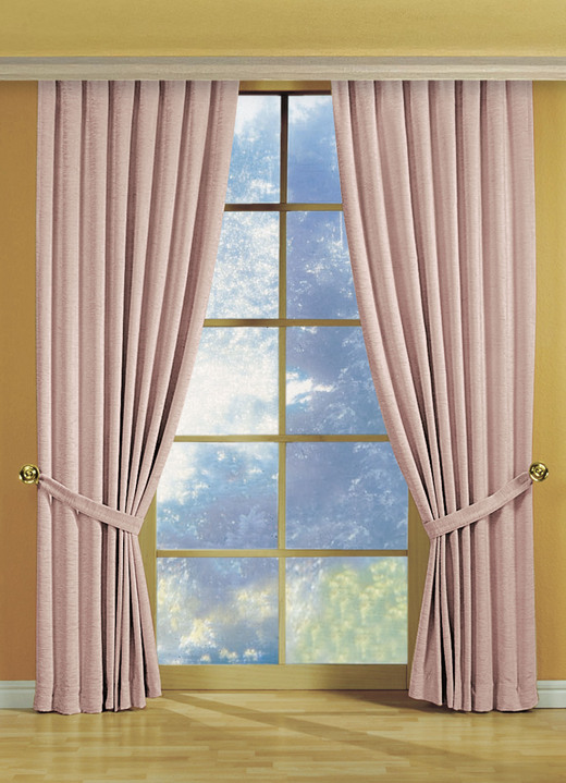 Klassisch - Fensterdekoration aus schwerer Thermo-Chenille-Qualität Ansicht 14 Klassisch - Fensterdekoration aus schwerer Thermo-Chenille-Qualität, in Größe 364 (H150xB135 cm) bis 464 (H245xB270 cm), in Farbe HELLBLAU, in Ausführung mit Universalschienenband Ansicht 14
