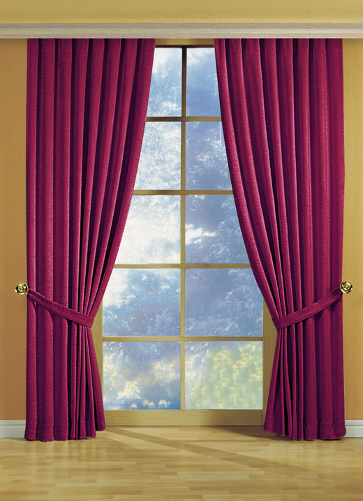 Klassisch - Fensterdekoration aus schwerer Thermo-Chenille-Qualität Ansicht 15 Klassisch - Fensterdekoration aus schwerer Thermo-Chenille-Qualität, in Größe 364 (H150xB135 cm) bis 464 (H245xB270 cm), in Farbe HELLBLAU, in Ausführung mit Universalschienenband Ansicht 15