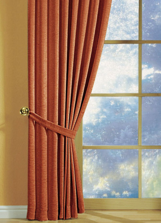 Klassisch - Übergardinen-Garnitur mit Universalschienenband, in Größe 750 (H150xB115 cm) bis 899 (2er-Pack Raffhalter, 60 cm), in Farbe HELLBLAU Ansicht 2