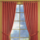 Klassisch - Fensterdekoration aus schwerer Thermo-Chenille-Qualität – Farbe TERRA – Ansicht 5 Klassisch - Fensterdekoration aus schwerer Thermo-Chenille-Qualität, in Größe 364 (H150xB135 cm) bis 464 (H245xB270 cm), in Farbe HELLBLAU, in Ausführung mit Universalschienenband – Farbe TERRA – Ansicht 5