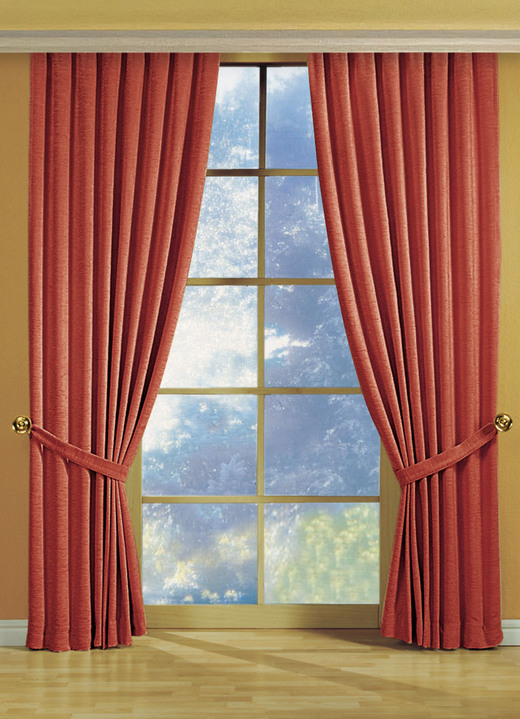 Klassisch - Fensterdekoration aus schwerer Thermo-Chenille-Qualität Ansicht 17 Klassisch - Fensterdekoration aus schwerer Thermo-Chenille-Qualität, in Größe 364 (H150xB135 cm) bis 464 (H245xB270 cm), in Farbe HELLBLAU, in Ausführung mit Universalschienenband Ansicht 17