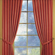 Klassisch - Fensterdekoration aus schwerer Thermo-Chenille-Qualität – Farbe TERRA – Ansicht 3 Klassisch - Fensterdekoration aus schwerer Thermo-Chenille-Qualität, in Größe 364 (H150xB135 cm) bis 464 (H245xB270 cm), in Farbe HELLBLAU, in Ausführung mit Universalschienenband – Farbe TERRA – Ansicht 3