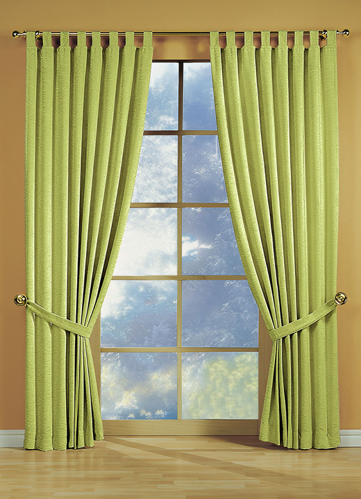 Klassisch - Fensterdekoration aus schwerer Thermo-Chenille-Qualität Ansicht 20 Klassisch - Fensterdekoration aus schwerer Thermo-Chenille-Qualität, in Größe 364 (H150xB135 cm) bis 464 (H245xB270 cm), in Farbe HELLBLAU, in Ausführung mit Universalschienenband Ansicht 20