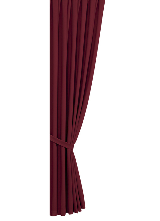 Klassisch - Pflegeleichte Energiespar-Verdunkelungs-Schals, in Größe 119 (H150xB140 cm) bis 271 (H245xB140 cm), in Farbe BORDEAUX, in Ausführung mit Schlaufen Ansicht 1