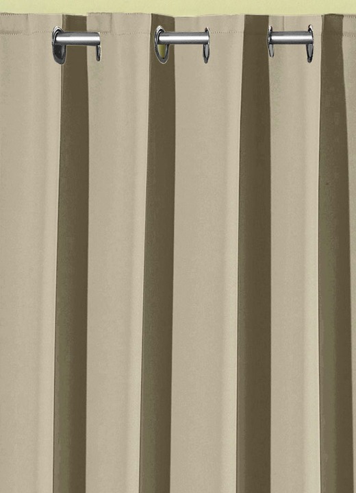 Klassisch - Pflegeleichte Energiespar-Verdunkelungs-Schals, in Größe 119 (H150xB140 cm) bis 271 (H245xB140 cm), in Farbe CAMEL, in Ausführung Mit Schlaufen Ansicht 30