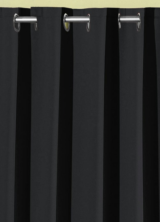 Klassisch - Pflegeleichte Energiespar-Verdunkelungs-Schals, in Größe 119 (H150xB140 cm) bis 271 (H245xB140 cm), in Farbe BLAU, in Ausführung Mit Schlaufen Ansicht 11