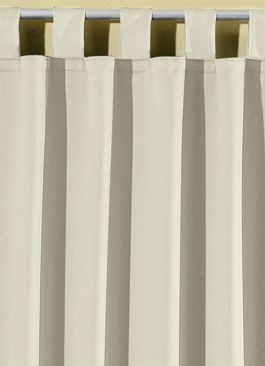 Klassisch - Pflegeleichte Energiespar-Verdunkelungs-Schals, in Größe 119 (H150xB140 cm) bis 271 (H245xB140 cm), in Farbe BLAU, in Ausführung Mit Schlaufen Ansicht 7