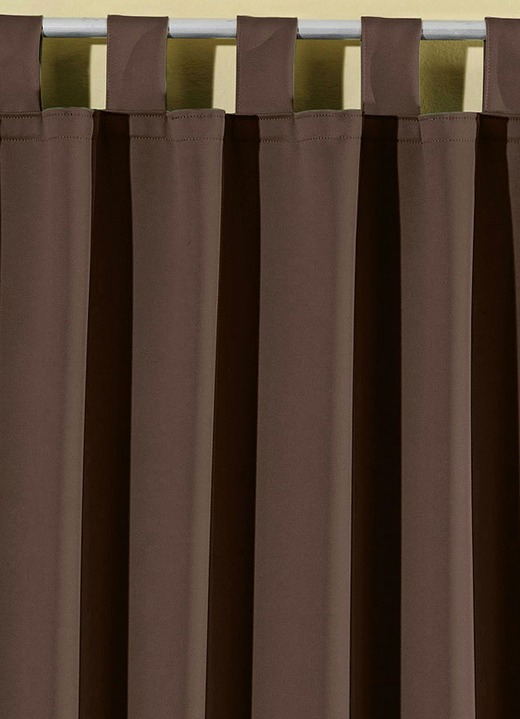 Klassisch - Pflegeleichte Energiespar-Verdunkelungs-Schals, in Größe 119 (H150xB140 cm) bis 271 (H245xB140 cm), in Farbe CAMEL, in Ausführung Mit Schlaufen Ansicht 33