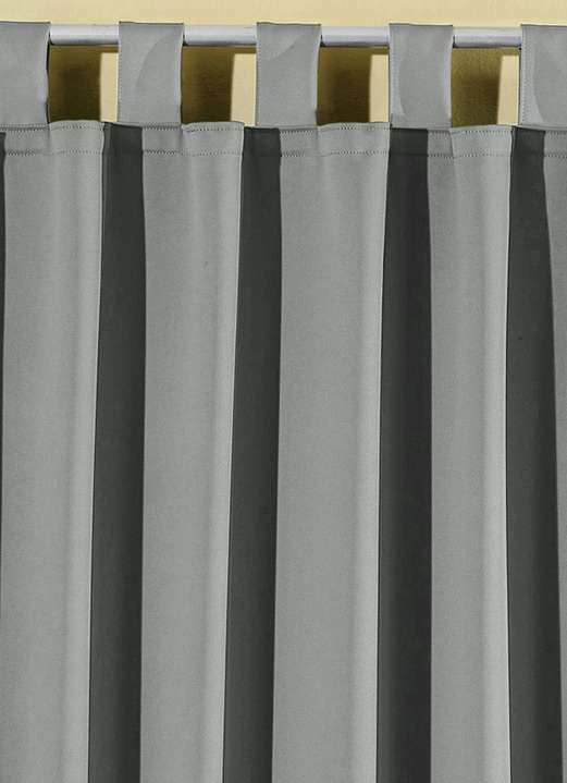 Klassisch - Pflegeleichte Energiespar-Verdunkelungs-Schals, in Größe 119 (H150xB140 cm) bis 271 (H245xB140 cm), in Farbe BLAU, in Ausführung Mit Schlaufen Ansicht 22