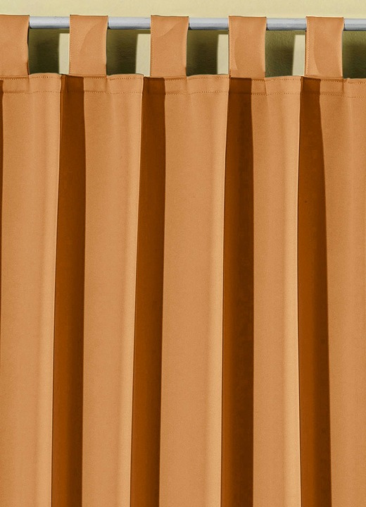 Klassisch - Pflegeleichte Energiespar-Verdunkelungs-Schals, in Größe 119 (H150xB140 cm) bis 271 (H245xB140 cm), in Farbe BLAU, in Ausführung Mit Schlaufen Ansicht 4