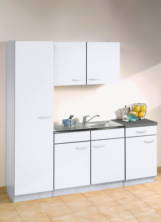 Küchenmöbel - Küchenmöbel mit melaminharzbeschichteter Oberfläche, in Farbe WEISS, in Ausführung Hängeschrank, Breite 30 cm Ansicht 1