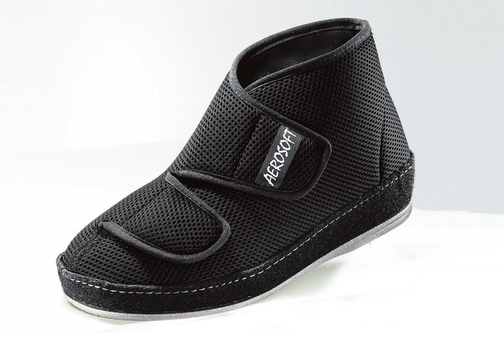 Gesundheitsschuhe - Klima-Klettschuh mit durchgehender, patentierter Filzschalensohle Ansicht 4 Gesundheitsschuhe - Klima-Klettschuh mit durchgehender, patentierter Filzschalensohle, in Größe 036 bis 046, in Farbe SCHWARZ, in Ausführung Klima-Klett-Pantolette Ansicht 4