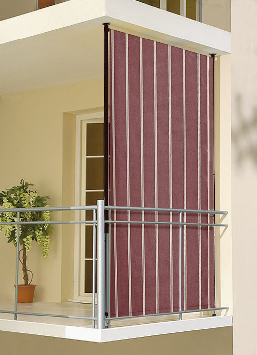 Sichtschutz - Balkon-Seitensichtschutz, in Größe 120 (Breite 120 cm) bis 150 (Breite 150 cm), in Farbe BEERE Ansicht 1