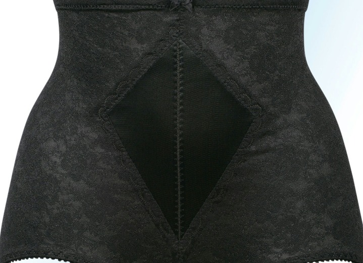 Miederhosen - Naturana Miederhose mit Jacquarddessin, in Größe 075 bis 100, in Farbe SCHWARZ Ansicht 2