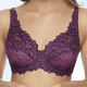 Bügel-BH - Viania Bügel-BH mit Stickereispitze, in Größe 080 bis 100, in Cup D, in Farbe WEISS – Farbe BROMBEER – Ansicht 1