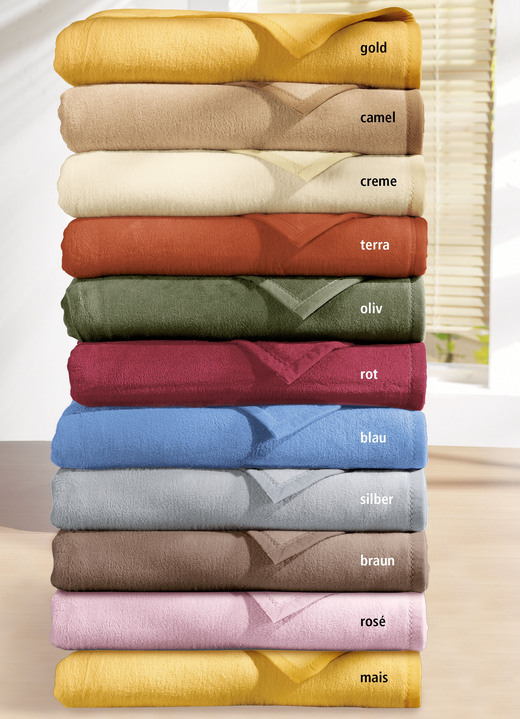 Decken - Supersofte Schlafdecke von Borbo aus reiner Baumwolle, in Größe 185 (Schlafdecke, 100x150 cm) bis 325 (Schlafdecke, 150x220 cm), in Farbe ROT Ansicht 2