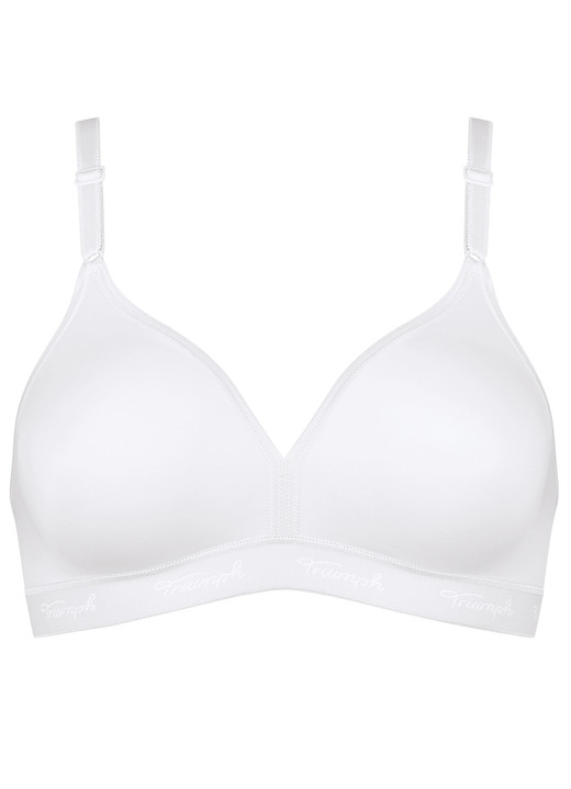 Soft-BH - Triumph-Micro Fun-BH mit vorgeformten Cups, in Größe 075 bis 090, in Cup D, in Farbe WEISS Ansicht 3